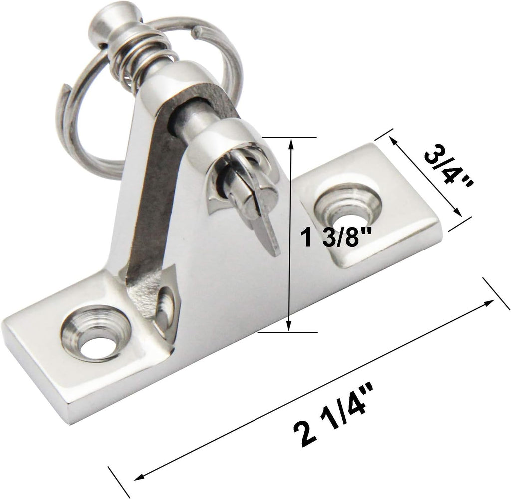 YOUNG MARINE Made Stainless Steel Marine Boat Deck Hinge Mount Bimini Top Fitting Hardware Fitting Deck Hardware