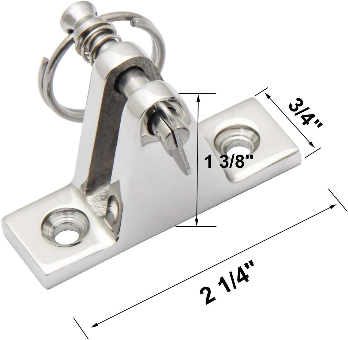 YOUNG MARINE Made Stainless Steel Marine Boat Deck Hinge Mount Bimini Top Fitting Hardware Fitting Deck Hardware