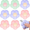 8 Pack Mini Box Cutter Retractable Flower Utility Knife, 3 Colors
