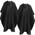 2Pcs Barber Cape, Hair Cutting Cape with Closure Snap for Adults | Professional Black Hairdresser Apron, Watertight