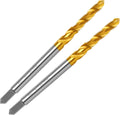 2Pcs 6-32 UNC Spiral Flute Thread Tap,Thread Milling Tap for Metal