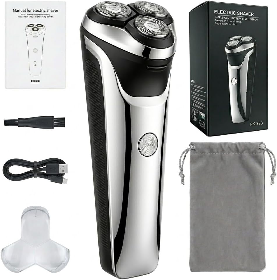 Electric Razor for Men, 2026 Upgraded Electric Shavers for Men, USB-C Rechargeable, Wet & Dry Shaver with Pop-up
