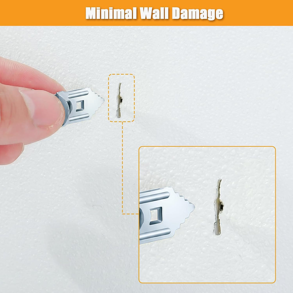 180Pcs Self Drilling Drywall Anchors, Metal Heavy Duty Dry Wall Anchors and Screws Kit, Silver Renter Friendly Anchor
