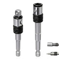 2-in-1 Impact Socket Adapter to Bit Holder, for 1/4" Drive Socket &Hex Bit