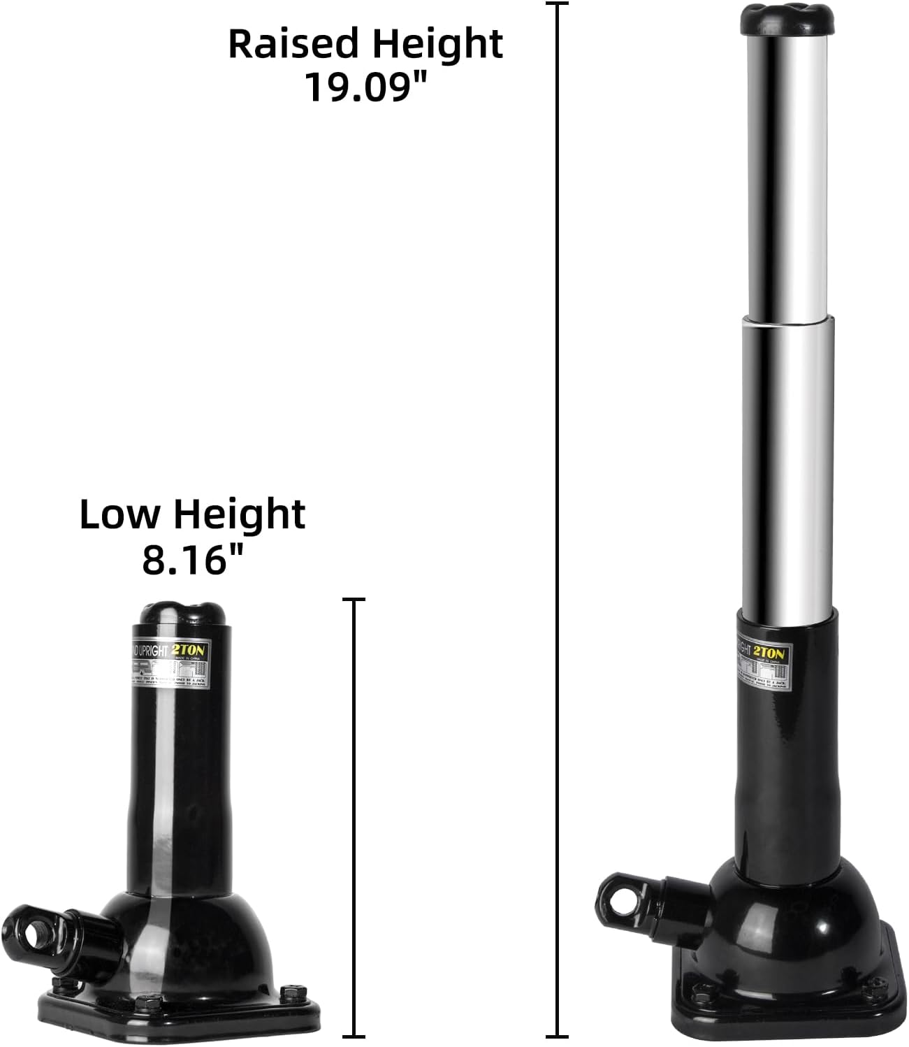 Car Jack 2 Ton and Jack Stand in One, 4000 lb Capacity, Off-Road Use (8.16" - 19.09") Screw tire Jack fit Ford F150