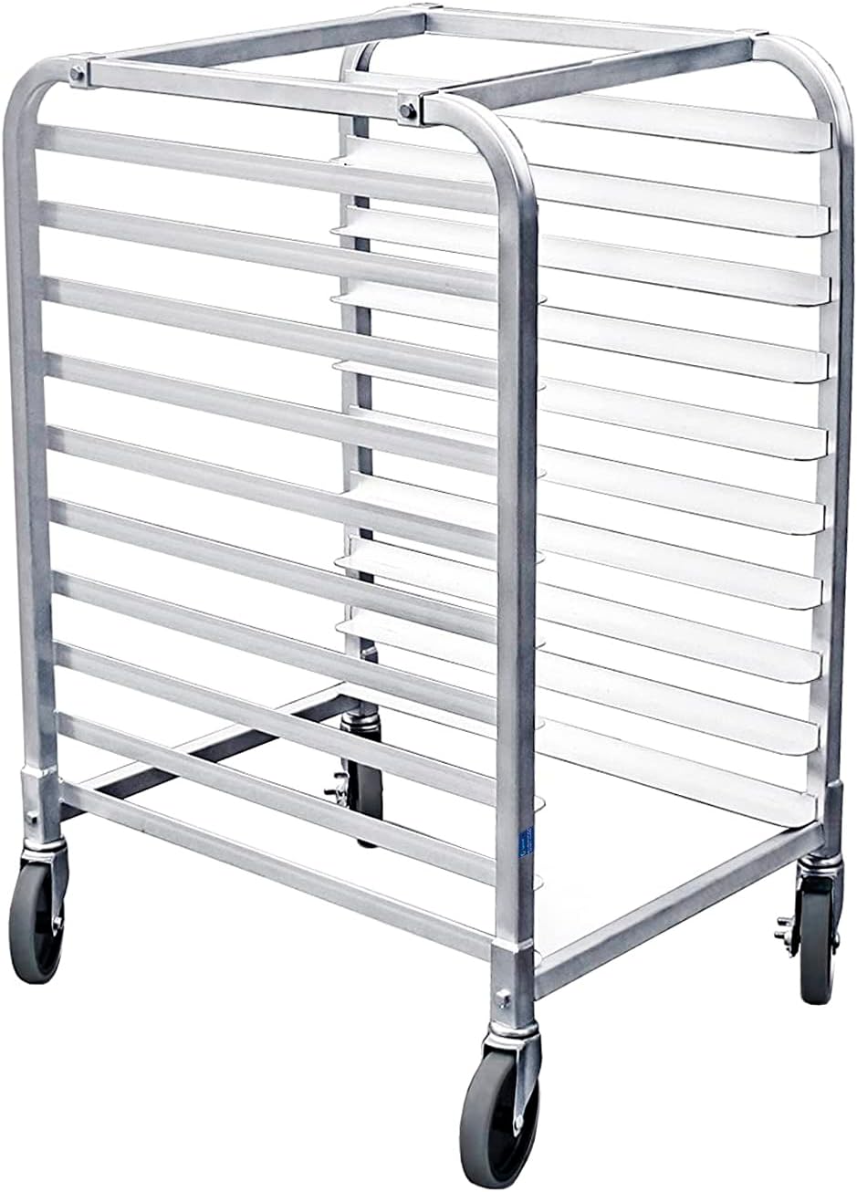 10 Tier Sheet Pan Rack | Commercial Bakery Bun Pan Rack With Wheels
