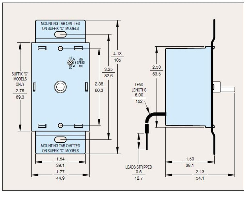 KB Electronics 8811007 Solid State Variable Speed AC Electric Motor Control, 6.0 Max amp, 115V, # K177-1006