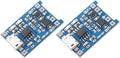 DEVMO 5pcs TP4056 Charging Module 5V Micro USB 1A 18650 Lithium Charging Board with Protection Charger Module with Dual Protection Function
