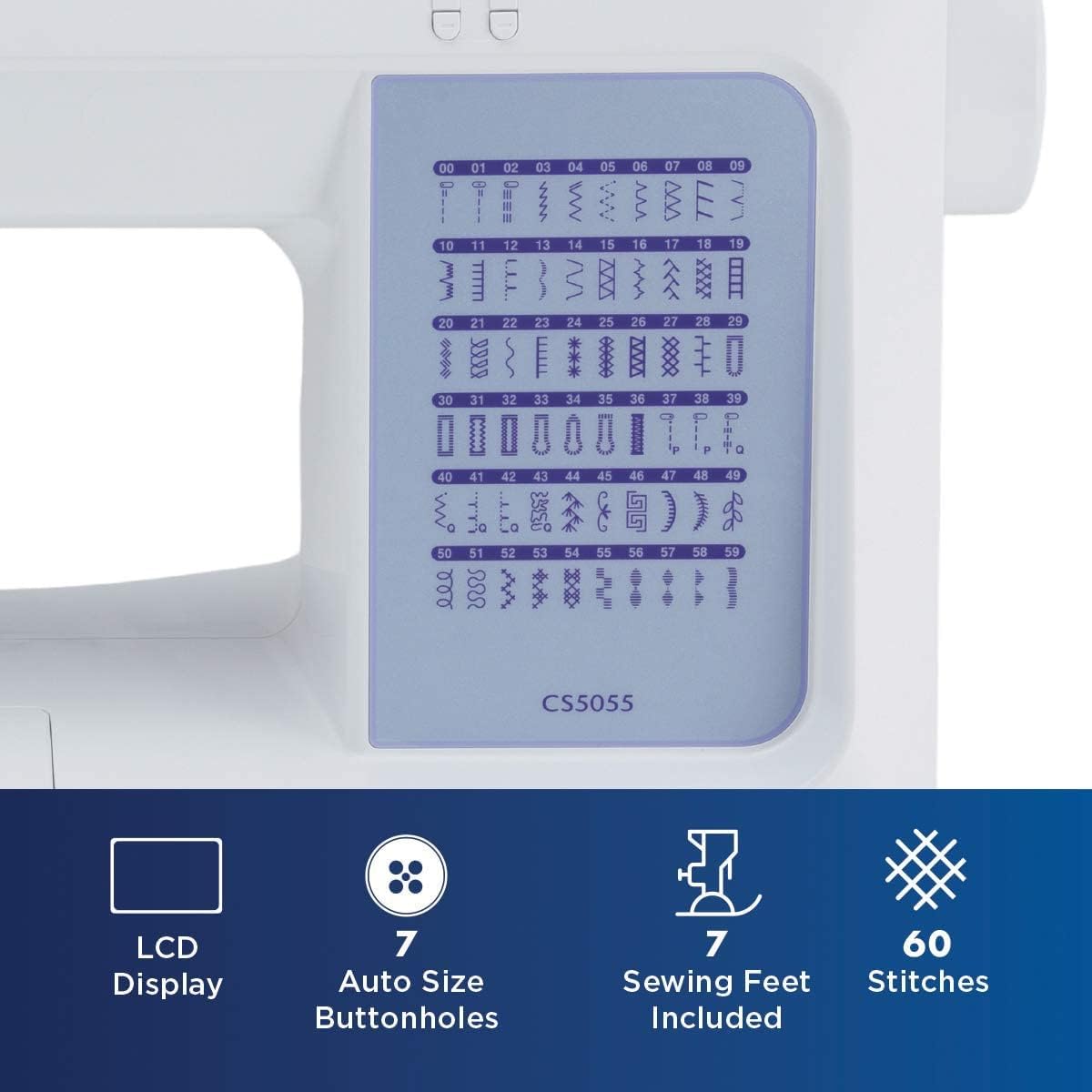 CS5055 Computerized Sewing Machine with LCD Display
