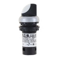Eaton C22-WRK3-K02 Knob Type Selector Switch, 3 Positions, Maintained Operation, Silver Bezel, DPST-2 NC Contacts