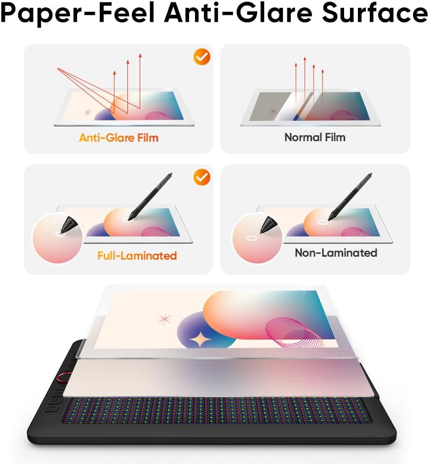 Artist 13.3 Pro V2 Drawing Tablet with Screen, 16K Pressure Sensitivity Digital Drawing Tablet for PC Mac Chromebook