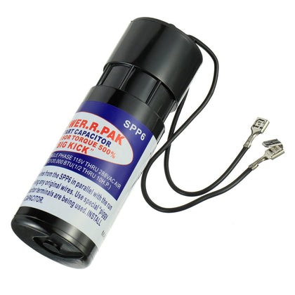 SPP6 Hard Start Capacitor Replacement 115V-288VAC，Increases Compressor Torque 500%，Air Condtioning Units from 4,000