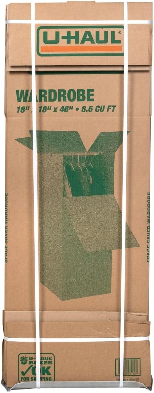 Medium Wardrobe Moving Box for Clothes 18” x 18” x 46” (8.6 cu/ft)1-Box