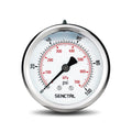 SENCTRL 0-100 Psi Liquid Filled Low Pressure Gauge, 1/4" NPT Back Mount