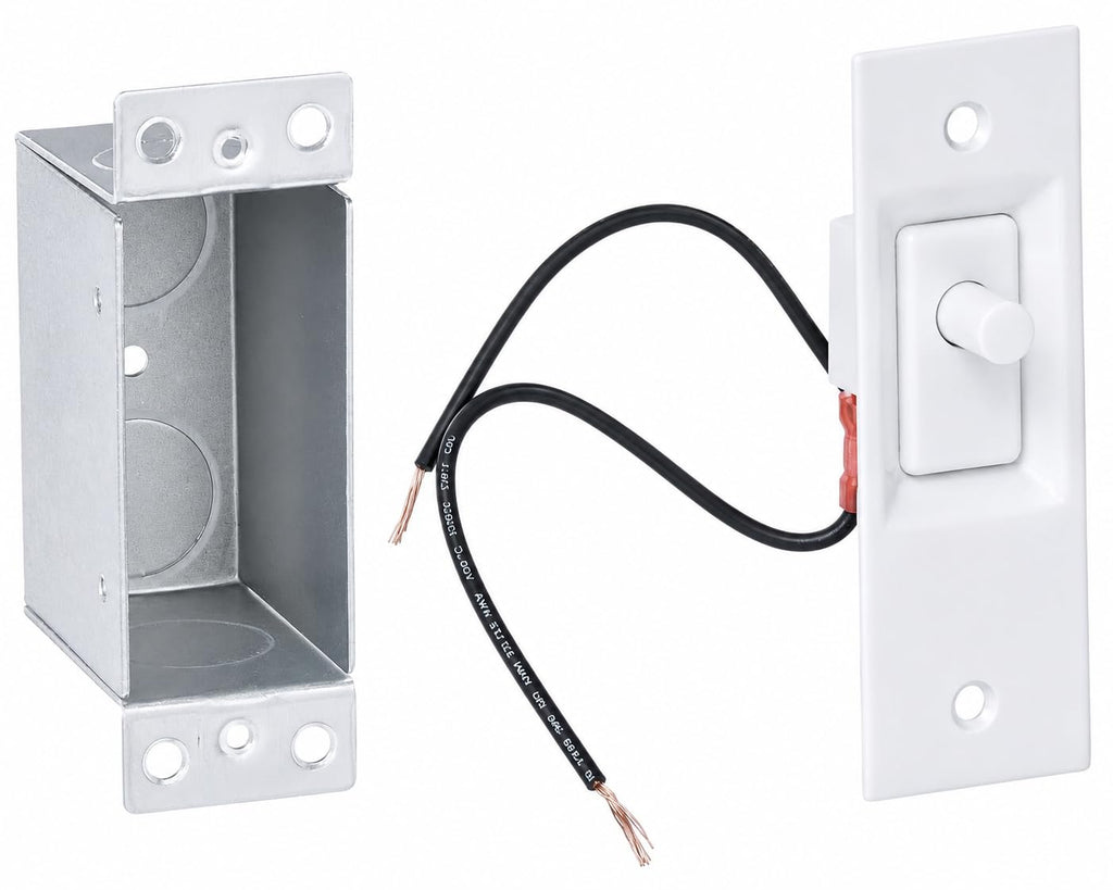 Hazlet SQ11302 600-Wat Electrical Door Switch, 125V AC, White