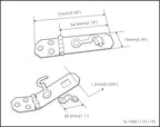 Decorative Mini Hasp with Hook Latch, 2-1/8" x 3/4"