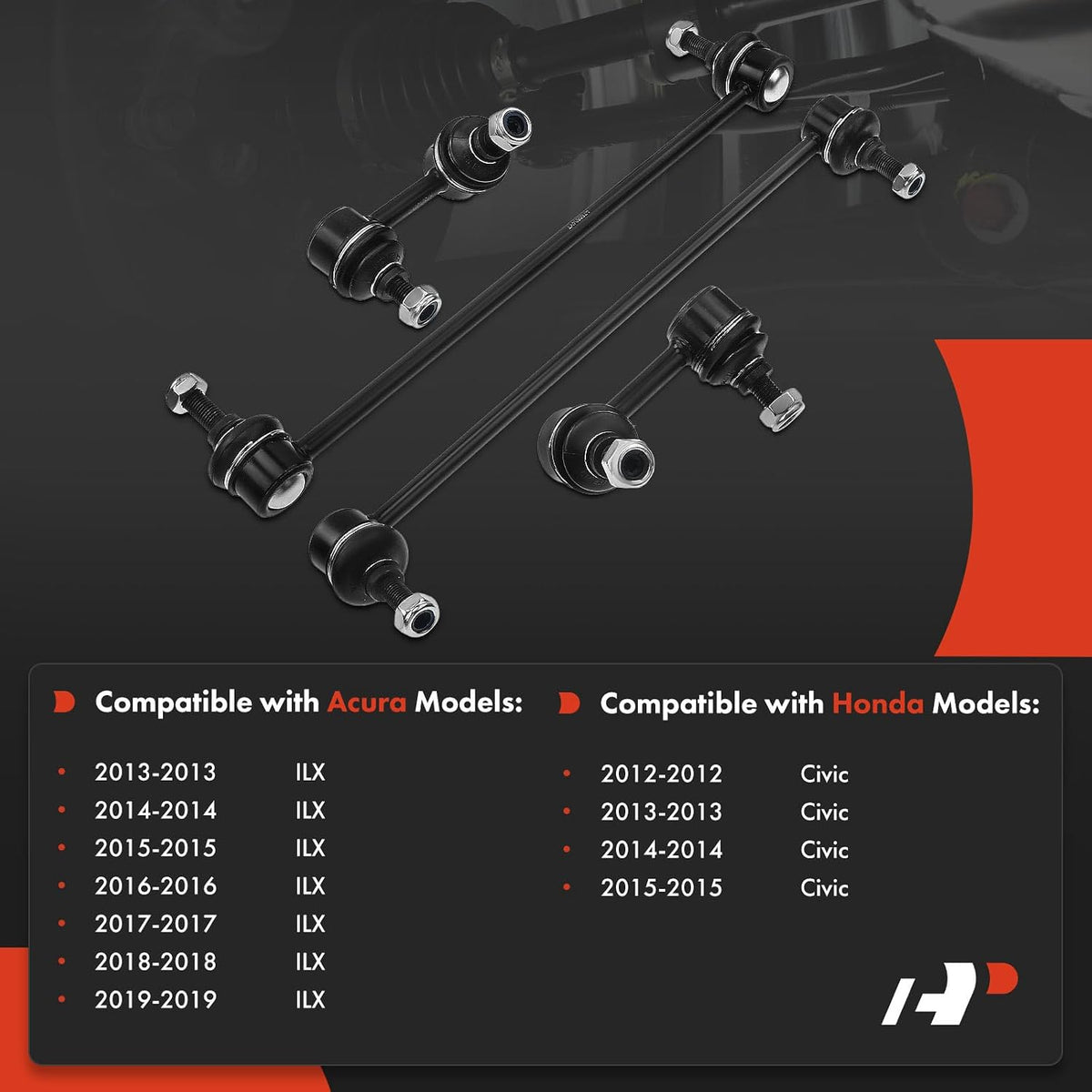 A-Premium Front & Rear Sway Bar Link Stabilizer Bar End Link Kit