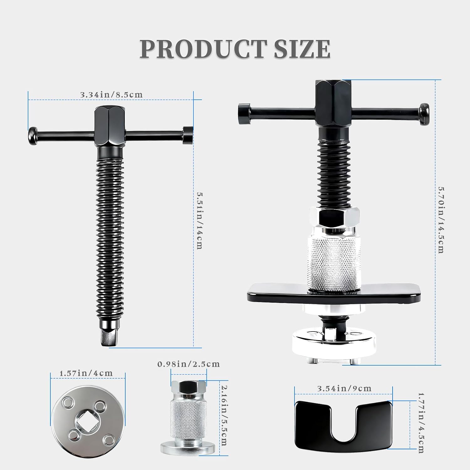 Car Brake Caliper Tool, Brake Caliper Piston Rewind Tools, Heavy-Duty Brake Suitable for Cars and Trucks, Compress