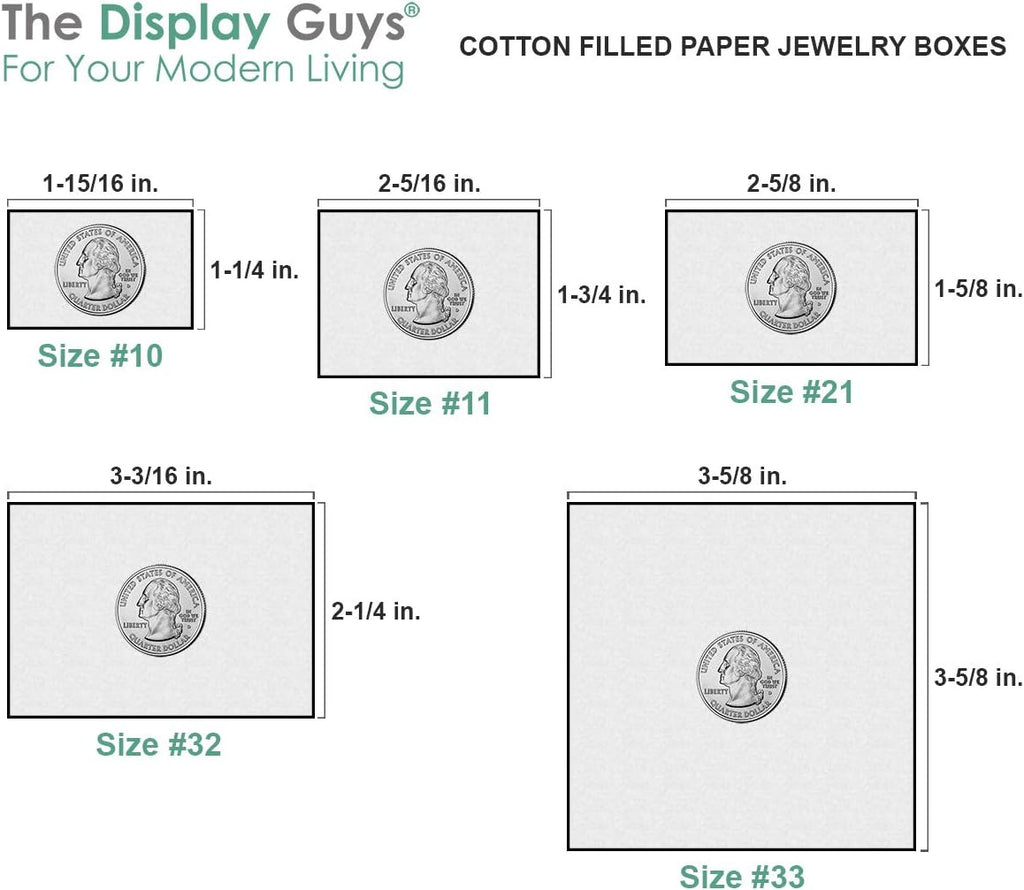TheDisplayGuys 100 Cardboard Jewelry Gift Boxes with Inserts - White Swirl