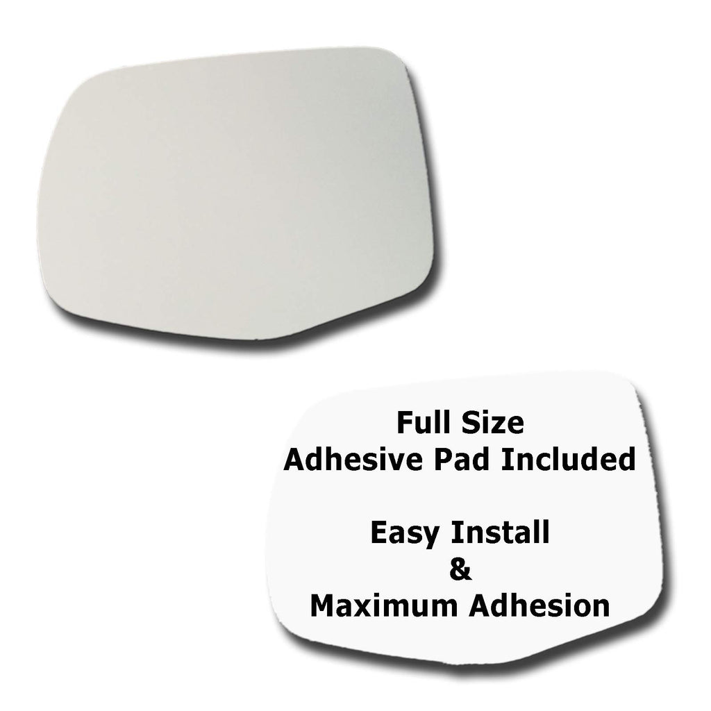 Driver Side Mirror Replacement Glass + Full Pad for 16-22 Pilot