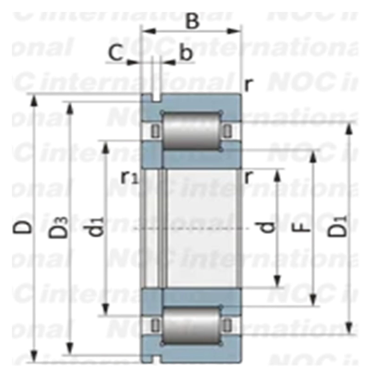 NTFO50-12A3GN Cylindrical Roller Bearing