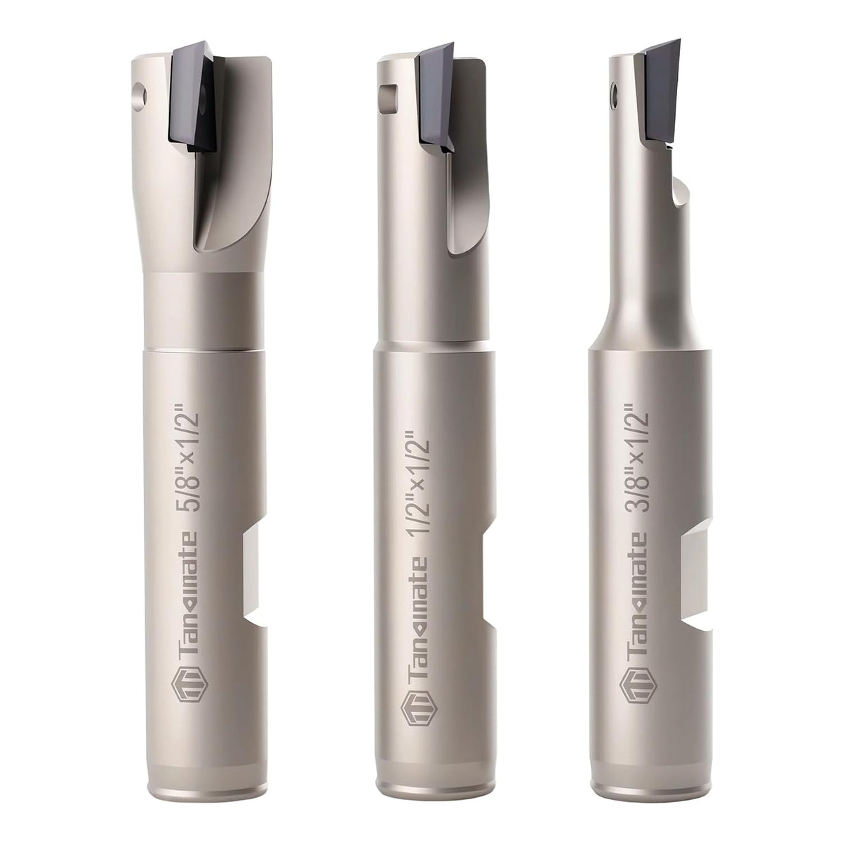 1/2" Shank 90° Square Shoulder Indexable Carbide End Mill Set