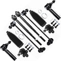 SCITOO 10pcs Front Tie Rod Kit for Chevy Equinox, for GMC Terrain