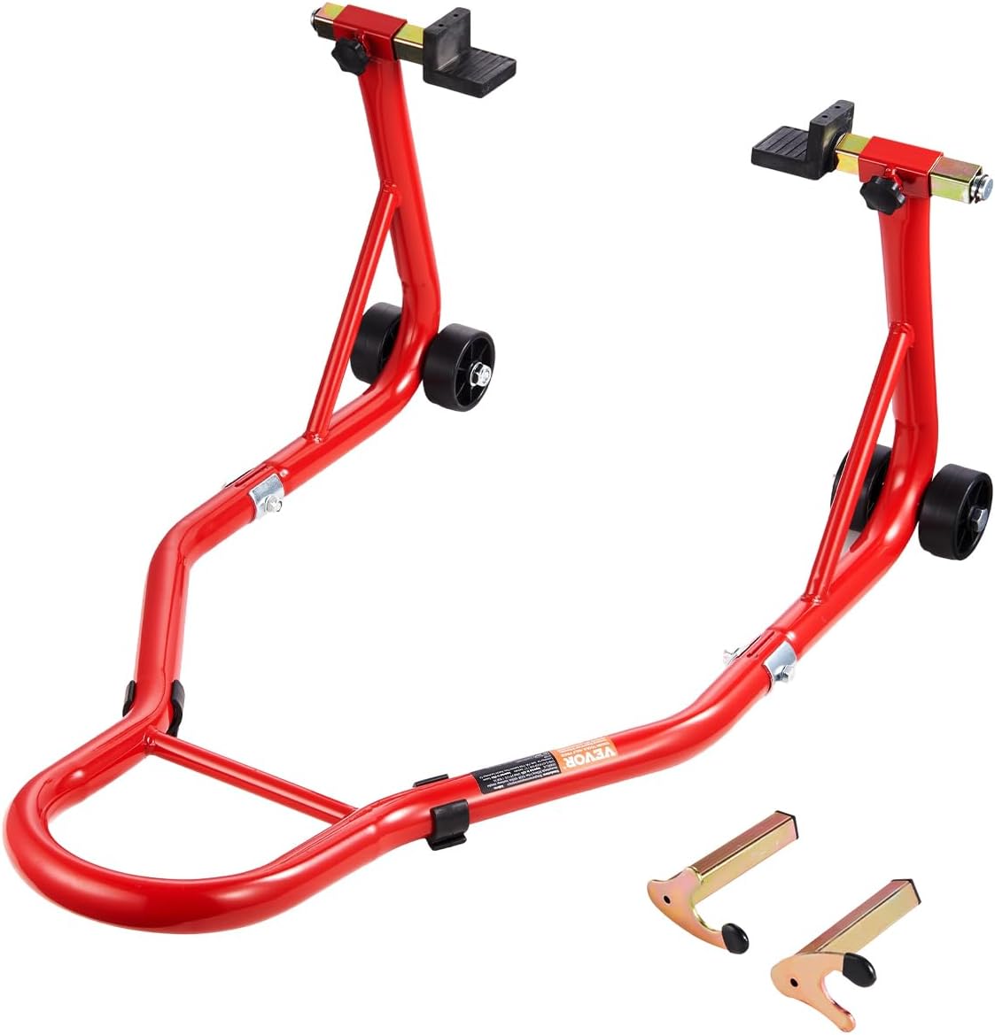 Motorcycle Rear Wheel Stand, 850 LBS Load Capacity Heavy Duty Rear Wheel Stand with U + L Fork Swingarm Spool