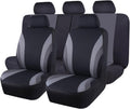 Line Rider Sporty Cloth 11PCS Universal Fit Car Seat Cover -100% Breathable with 5mm Composite Sponge Inside,Airbag