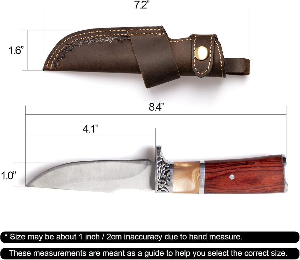 Horizontal Knife Sheath for belt EDC Compact Draw Knife Holster Dark Brown