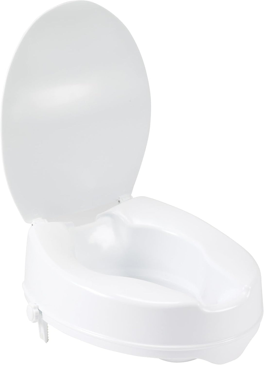 Raised Toilet Seat with Lock and Lid, Standard Seat, 4"