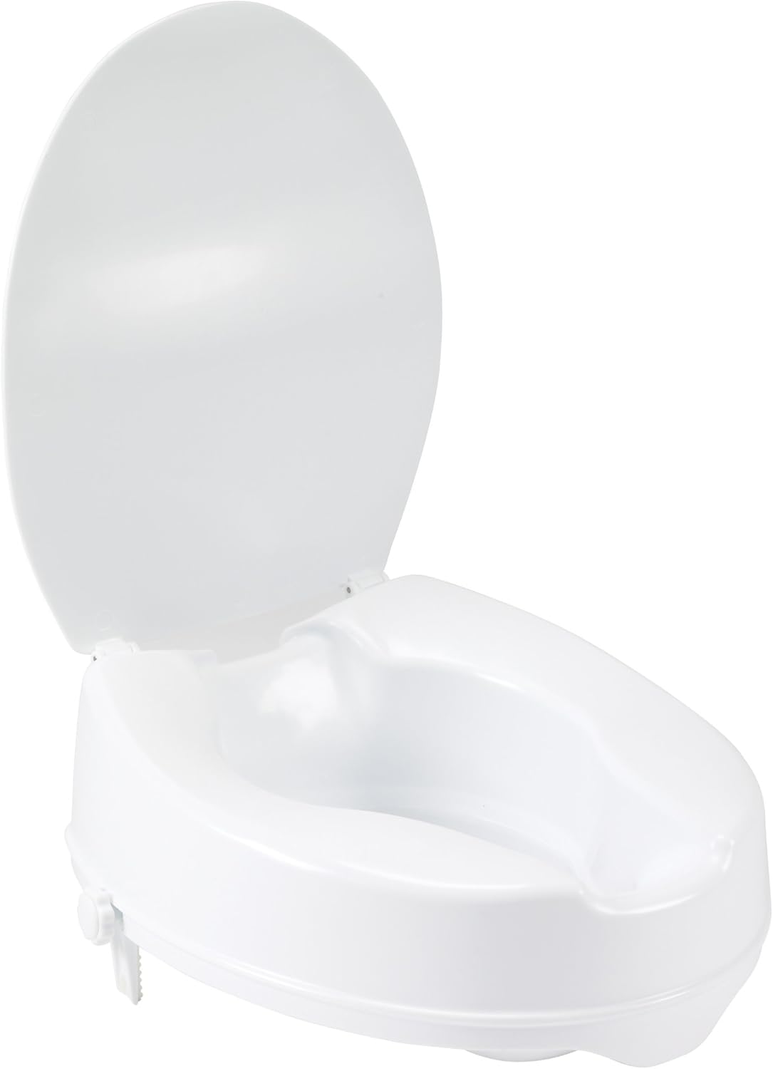 Raised Toilet Seat with Lock and Lid, Standard Seat, 4"