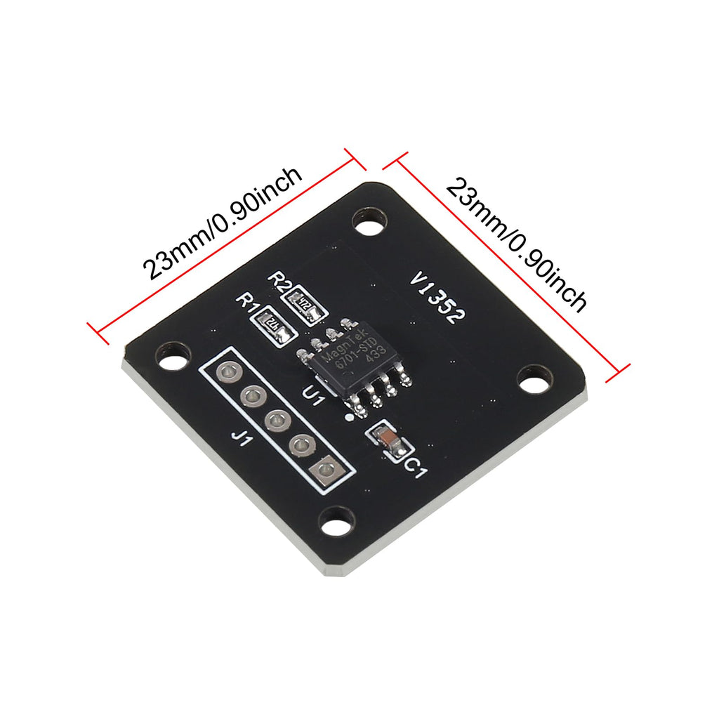 UMLIFE 3PCS MT6701 Magnetic Encoder Magnetic Induction Angle Measurement Sensor Module 14bit High Precision Replacement AS5600