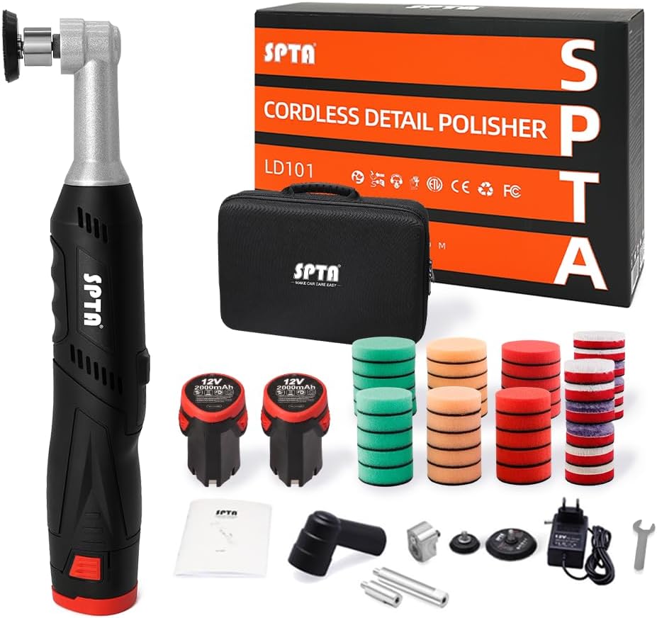 Cordless Mini Car Polisher, 12V Micro Cordless Scratches Killer Car Polisher RO/DA Mini Car Polisher for polishing
