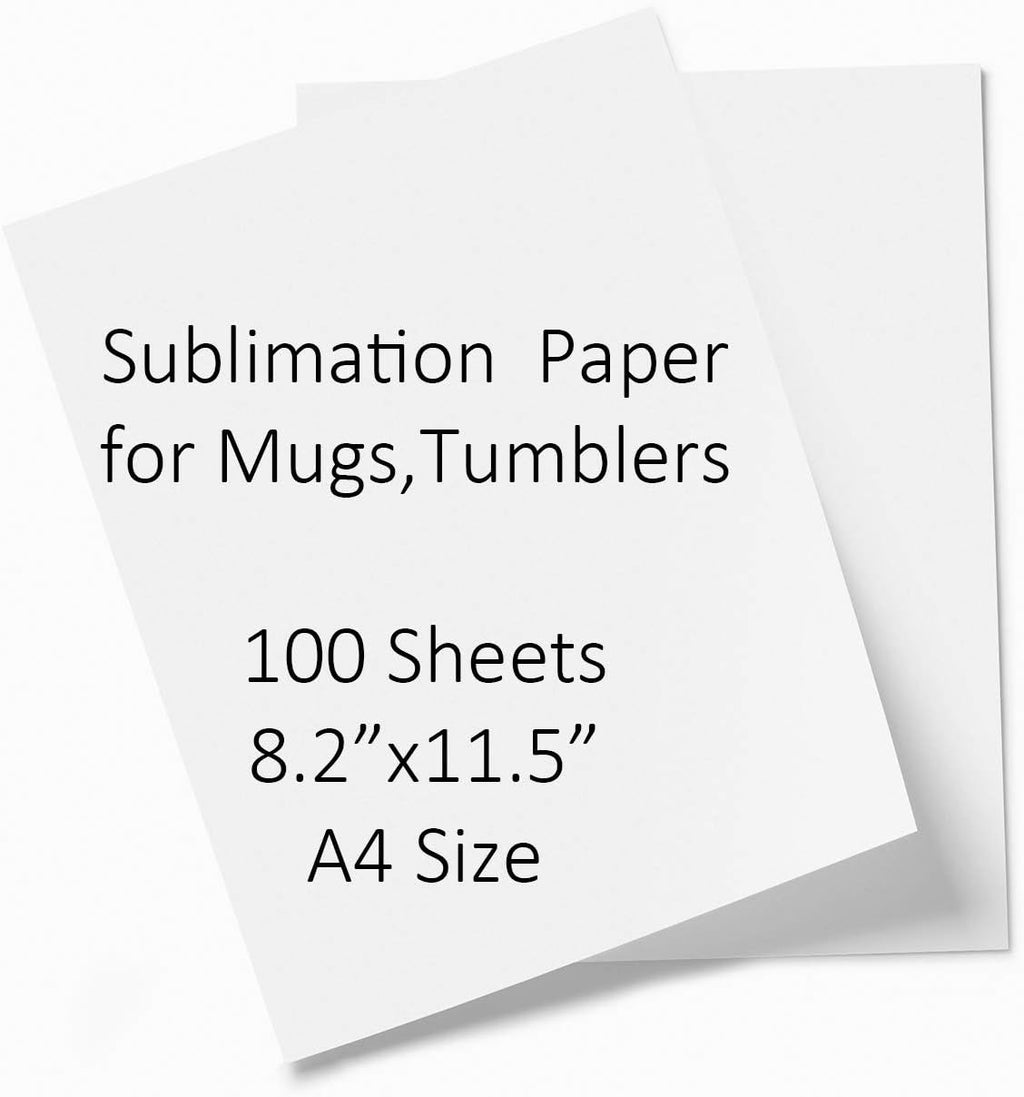 Sublimation Paper 8.2 x 11.5 Inch A4 Size,100 Sheets 125 g | Heat Transfer Paper for Sublimation Blanks Mugs Tumblers