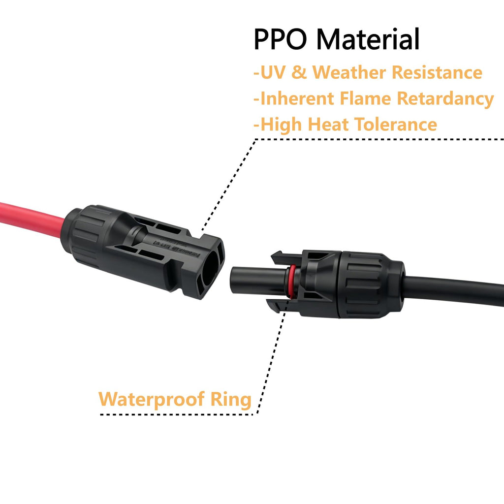 SOYAN Solar Parallel Connector Y Splitter 1Y2 10 AWG Solar Cable Connector
