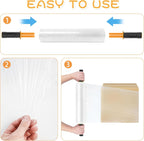Stretch Film Roll with Handles 15 Inch x 1000 Feet