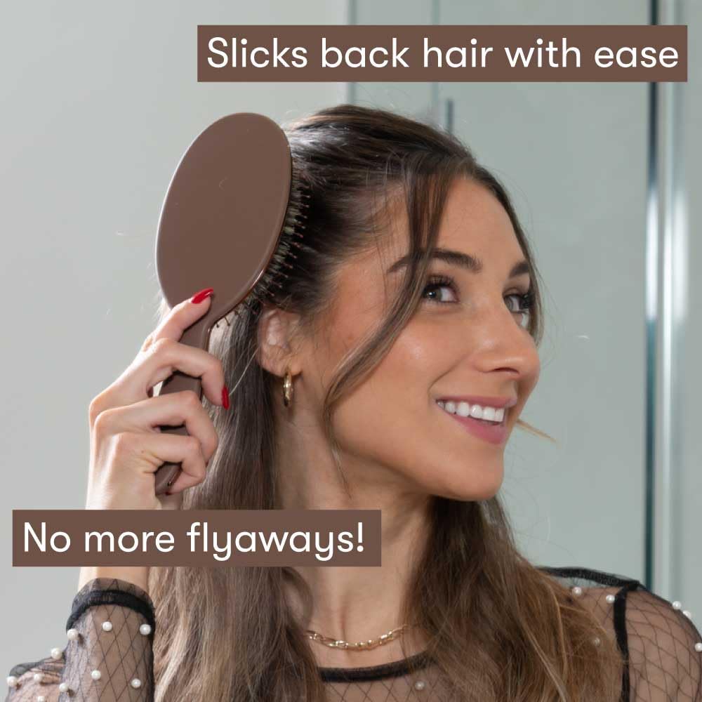 Soft Boar Bristle Hair Brush For Women, Boars Hair Brush For Women | Boar Brush For Fine Hair, Hairbrush For Fine
