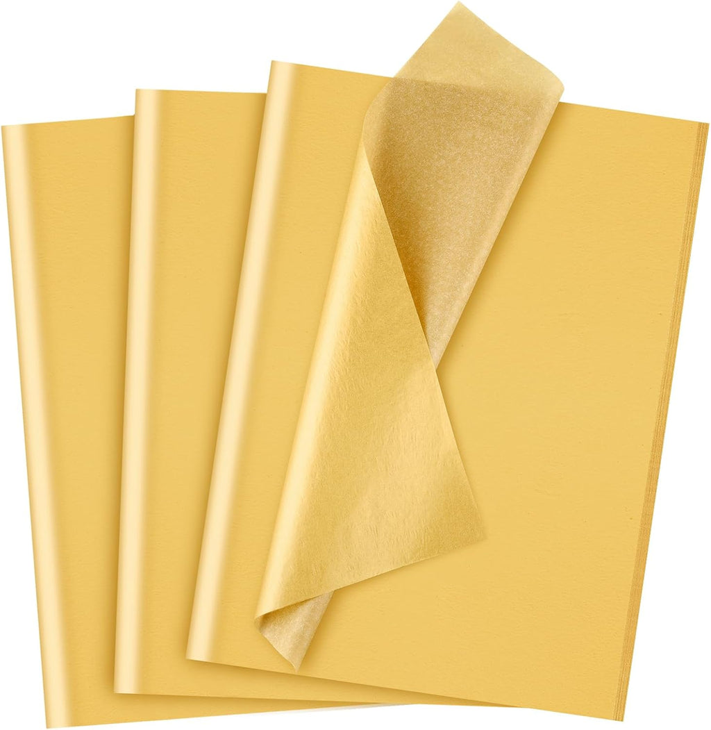 120 Sheets Gold Tissue Paper Gift Wrapping Paper Bulk