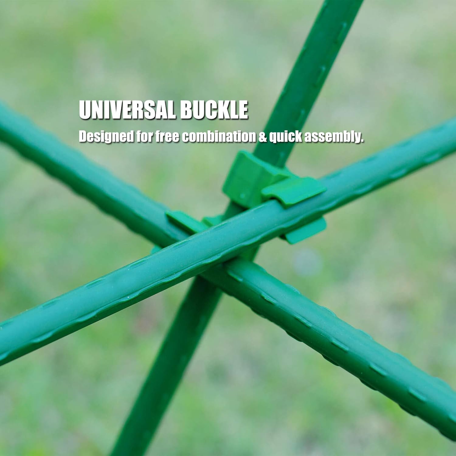 50PCS Connector Clip Set for 11mm Plant Trellis Gardening Stakes | Include A-Type Connecting Pipe, Joint Buckle Clip