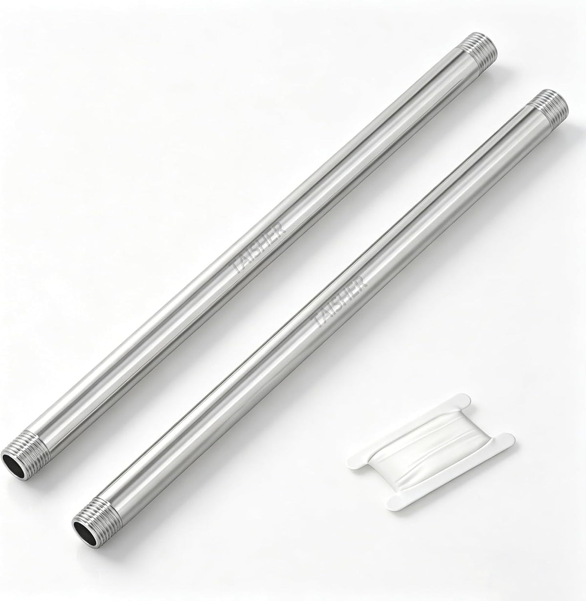 TAISHER 2Pcs Thickened Nipple Cast Pipe 1/2" NPT Male, 12" Length