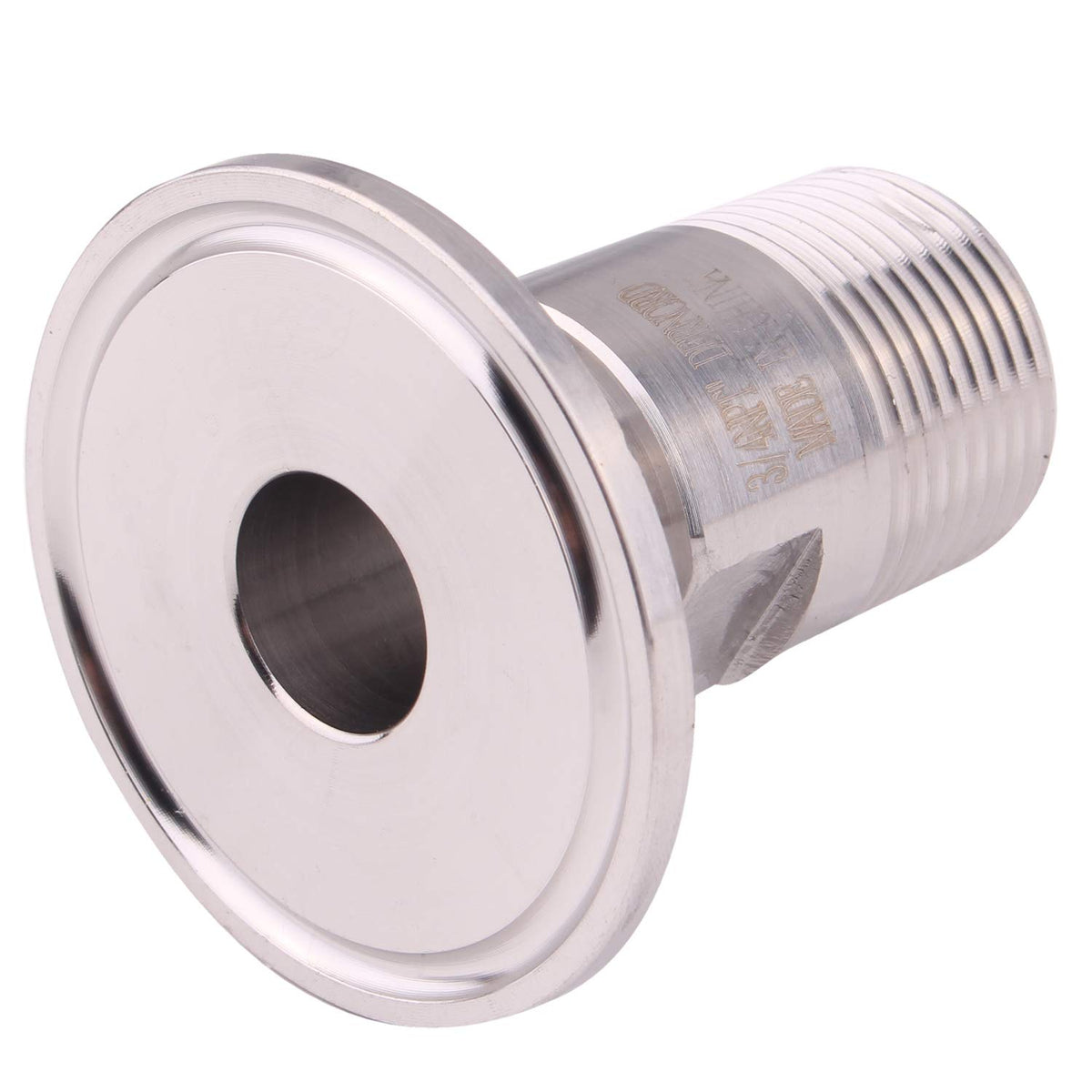 DERNORD 1.5'' Tri clamp Adapter to 3/4 inch MNPT Thread Ferrule Sanitary Pipe Fitting
