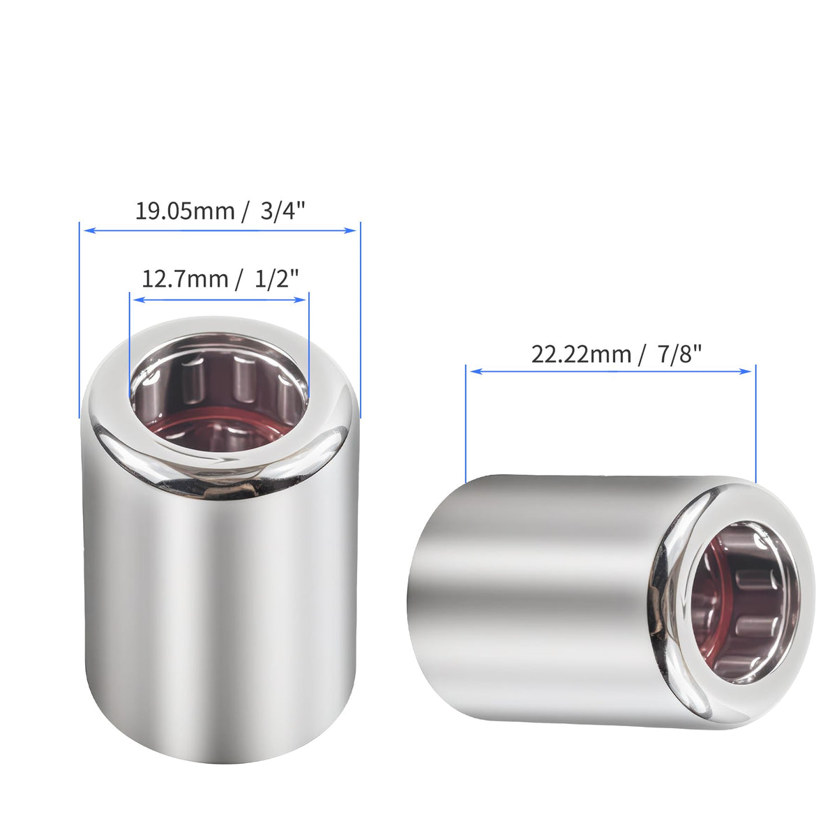 Skweawert 2Pcs RCB081214 Needle Roller Bearings One Way Bearing 1/2-inch ID x 3/4-inch OD x 7/8-inch Width