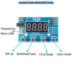 DKARDU HX711 Digital Load Cell Module A/D Module Weight Pressure Sensor Display 24 Bit Weighing Meter Electronic Scale Display Meter with Micro USB Cable
