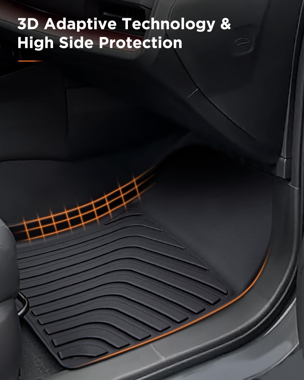 Floor Mats Cargo Liner for Toyota Prius & Prius Prime 2023 2024 2025 2026, All Weather Car Floor Mats for 5th Gen