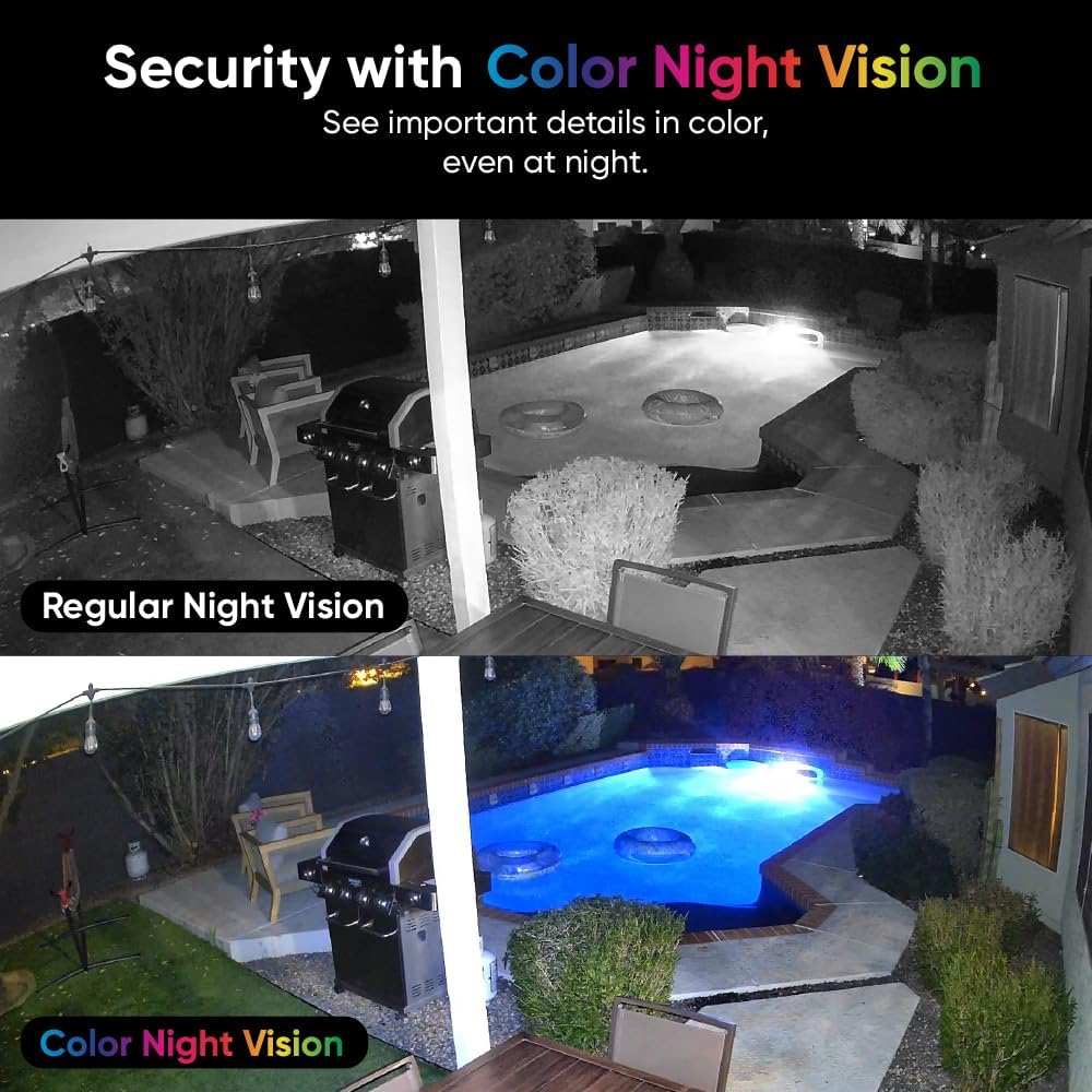 Cam Pan v3, Indoor/Outdoor IP65-Rated 1080p Pan/Tilt/Zoom Wi-Fi Smart Home Security Camera with Color Night Vision