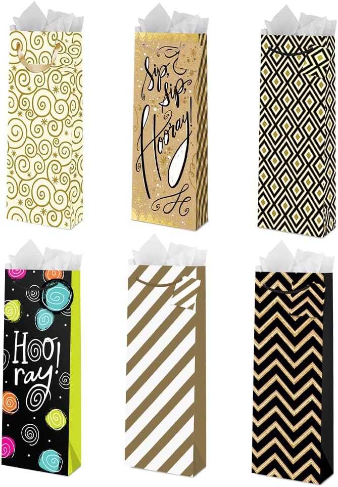 Glitterwrap Set, Sip, Sip, Hooray! Gift Bag Set