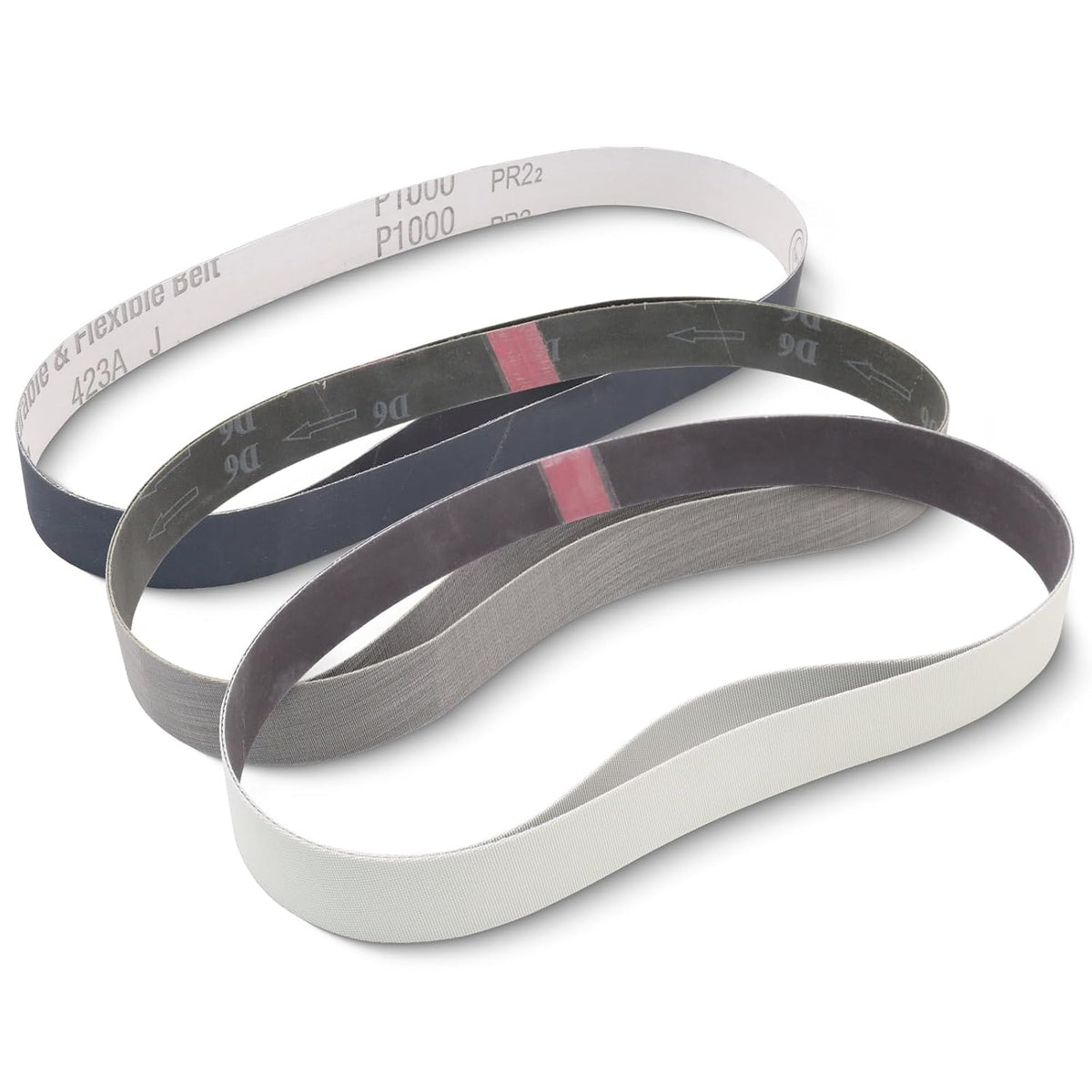 1x30 Sanding Belts for Knife Sharpening, 1000/2500/5000 Grit, 6 Pack
