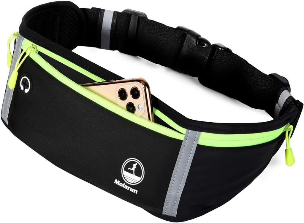 Running Belt Slim Fanny Pack Jogging Pouch Phone Holder Waist Pack - Black