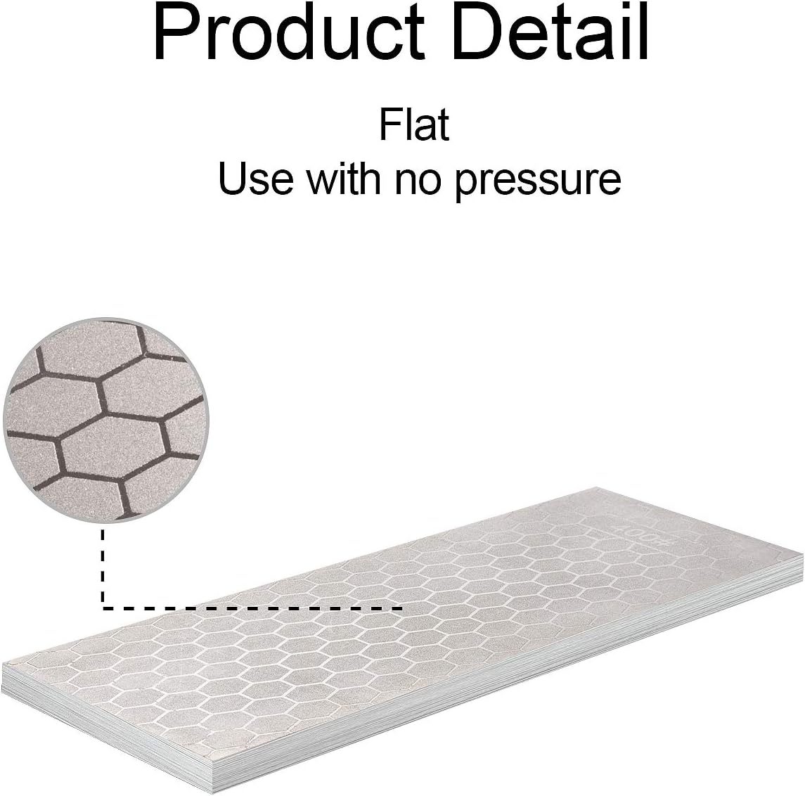 Diamond Sharpening Stone 2 Side Grit 400/1000 Diamond Plate Honing Stone 8-inch Hone Sharpener White